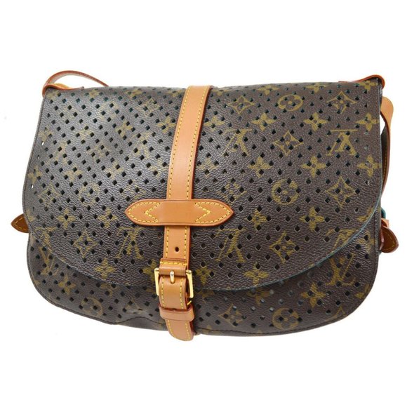 AUTHENTIC LOUIS VUITTON SAUMUR 30 SHOULDER BAG MONOGRAM PERFORATED - Picture 2 of 8